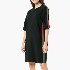 Gucci Oversized Web Stripe T Shirt Dress
